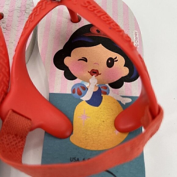 Havaianas Disney Snow White and Seven Dwarfs Infant Baby 6 C Flip Flops Princess - Picture 3 of 10